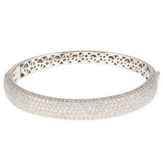 Sterling Silver Clear Cubic Zirconia Bangle Bracelet Today $189.99