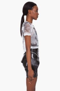 UNTTLD Cropped Silk Spy Shirt for women