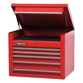 Proto J453427 5RD Tool Chest, 34 In, 5 Dr, Red