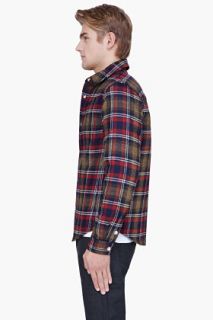 A.P.C. Red And Blue Two in one Tartan Chic Buttondown for men