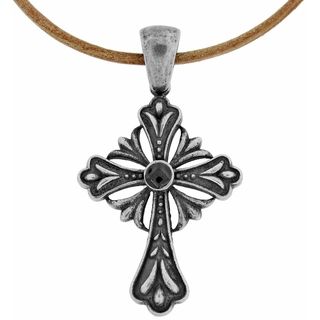 Stainless Steel Mens Antique Cross Necklace
