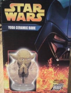 Star Wars Ceramic Mini Yoda Money Bank Bnib   Rare By