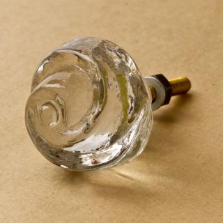 Set of 6 Glass Rose Knobs (India)
