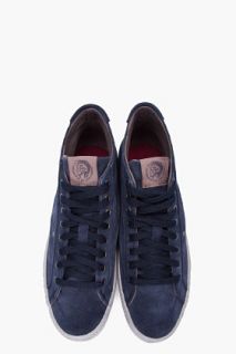 Diesel Navy Suede D 78 Sneakers for men