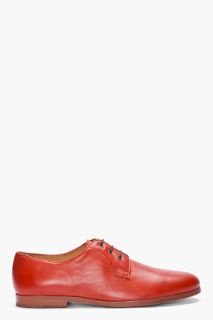 A.P.C. Brick Red Derby Dress Shoes for men