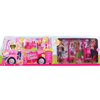 Barbie Pink Glamour Camper with Dolls Play Set Toys
