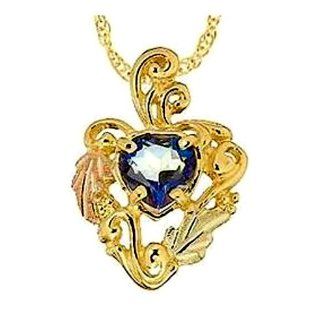 Stamper Black Hills Gold Heart Mystic Fire Topaz Necklace