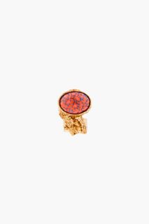 Yves Saint Laurent Coral Arty Oval Ring for women