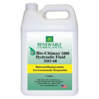 Renewable Lubricants 81023 Hydraulic Oil, Bio, Ultimax 1000, 1 Gal, 68