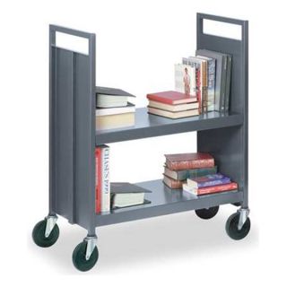 Sandusky BT2F301734 02 Book Truck, 2 Shelves, Charcoal