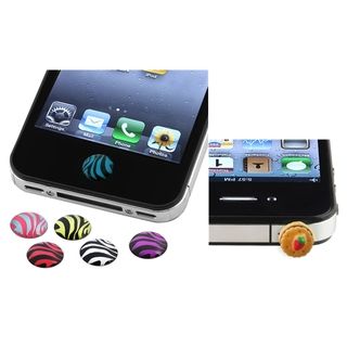 BasAcc Zebra HOME Button Sticker/ Dust Cap for Apple iPhone 4/ 4S/ 5