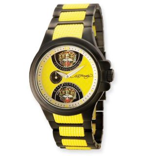Ed Hardy Mens Speeder Yellow Watch