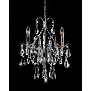 Serenity 3 light Chrome and Crystal Chandelier