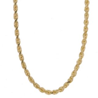 14k Yellow Gold DC Rope 22 inch Necklace