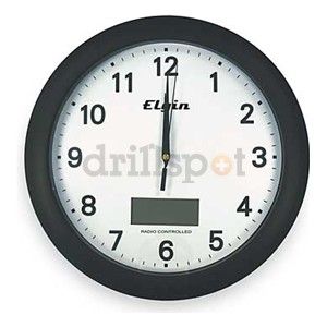 Advance 3927EG Quartz Clock, RC, Round, Black