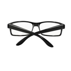 Unisex 470 Black Rectangle Frame Fashion Sunglasses with Clear Lens