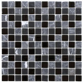 SomerTile 11.5x11.5 inch Chroma Square Ligoria Glass and Stone Mosaic