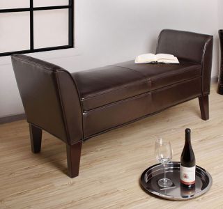 Drake Dark Brown Leather Bench Today $236.39 4.8 (172 reviews)
