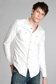 Diesel Smilzy White Denim Shirt for men