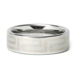 Laser Etched Tungsten Ring (8 mm)