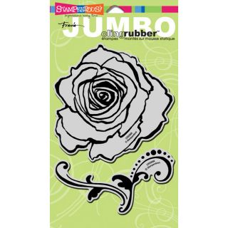 Stampendous Rose Jumbo Cling Rubber Stamp