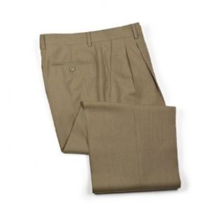 Paul Fredrick Mens Tropical Weight Wool Pleated Trousers