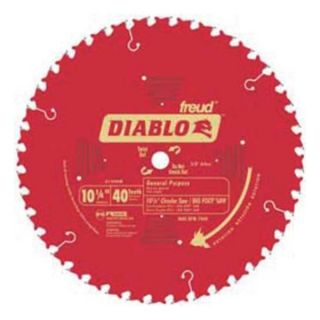 Freud D1040W Circ Saw Blade, 10 1/4 In, 40 T, Arbor 5/8