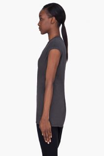 Rick Owens DRKSHDW Charcoal V neck Muscle T shirt for women