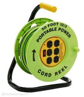Designers Edge E 238 Power Stations 12/3 Gauge 50 Foot Cord Reel with