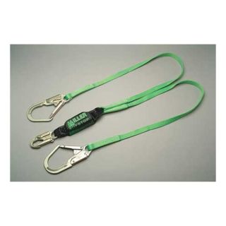 Miller By Honeywell 8798TR/6FTGN Lanyard, 2 Leg, Polyester, Green