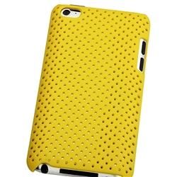 Yellow Rubber Coated Case for Apple iPod touch 4th Gen