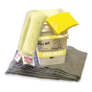 Oil Dri L91435 Spill Kit, 15 1/4 In H, 3 gal., HazMat
