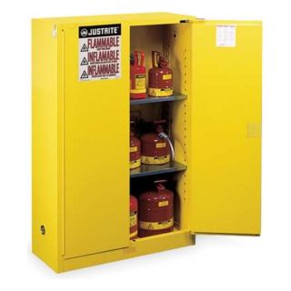 Justrite 894520 Flammable Safety Cabinet, 45 Gal., Yellow