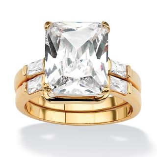 Ultimate CZ Goldplated Cubic Zirconia Ring Set MSRP $75.00 Sale $26