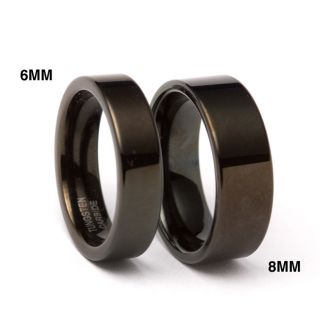 Mens Tungsten Black Carbide Flat Ring Today $36.99 4.2 (12 reviews
