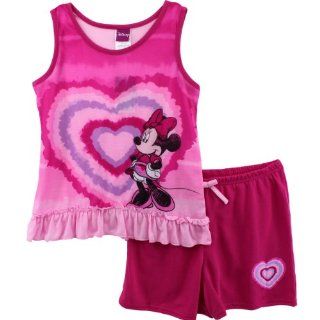 Disney Minnie Mouse Hearts Tank Top & Shorts Pajamas Set Sizes 6/6X