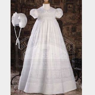 Baby Girls White Peter Pan Collar Christening Dress Outfit