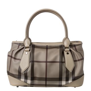 Burberry Heathcliff Medium Trench Smoked Check Tote Bag MSRP $1,195