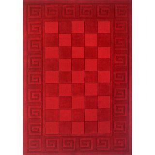 Hand tufted Manhattan Red Blocks Wool Rug (50 x80) Today $189.99