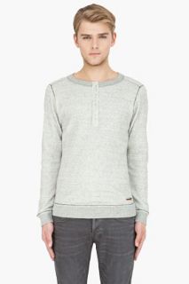 Diesel Grey Slack s Henley Sweater for men