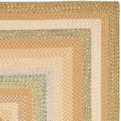 Hand woven Country Living Reversible Tan Braided Rug (8 Square