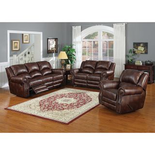 Fulton Reclining Brown Leather Sofa and Loveseat Set Today $1,359.99