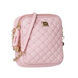 Dolce & Gabbana Baby Pink Quilted Leather Cross body Bag
