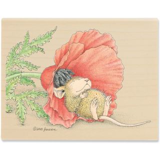 House Mouse Poppy Cat Mounted Rubber Stamp Today $9.59