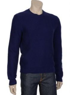 Bloomingdales Mens Navy Blue Crewneck Cashmere Sweater