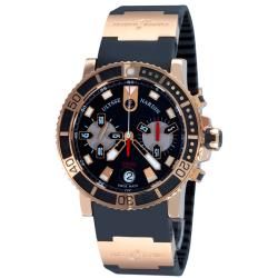 Ulysse Nardin Mens Maxi Marine Diver Rose Gold Chronograph Watch