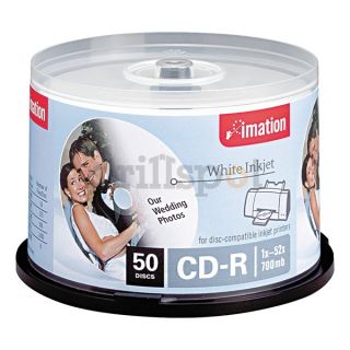 Imation IMN17304 CD R Disc, 700 MB, 80 min, 52x, PK 50