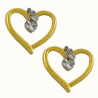 Fremada 14k Two tone Gold Precious Hearts Earrings Today $54.99 3.5