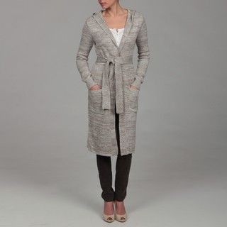 Calvin Klein Womens Hooded Belted Cardigan