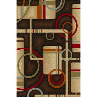 Nylon Metro Contemporary Geometric Black Non skid Rug (1 8 x 411